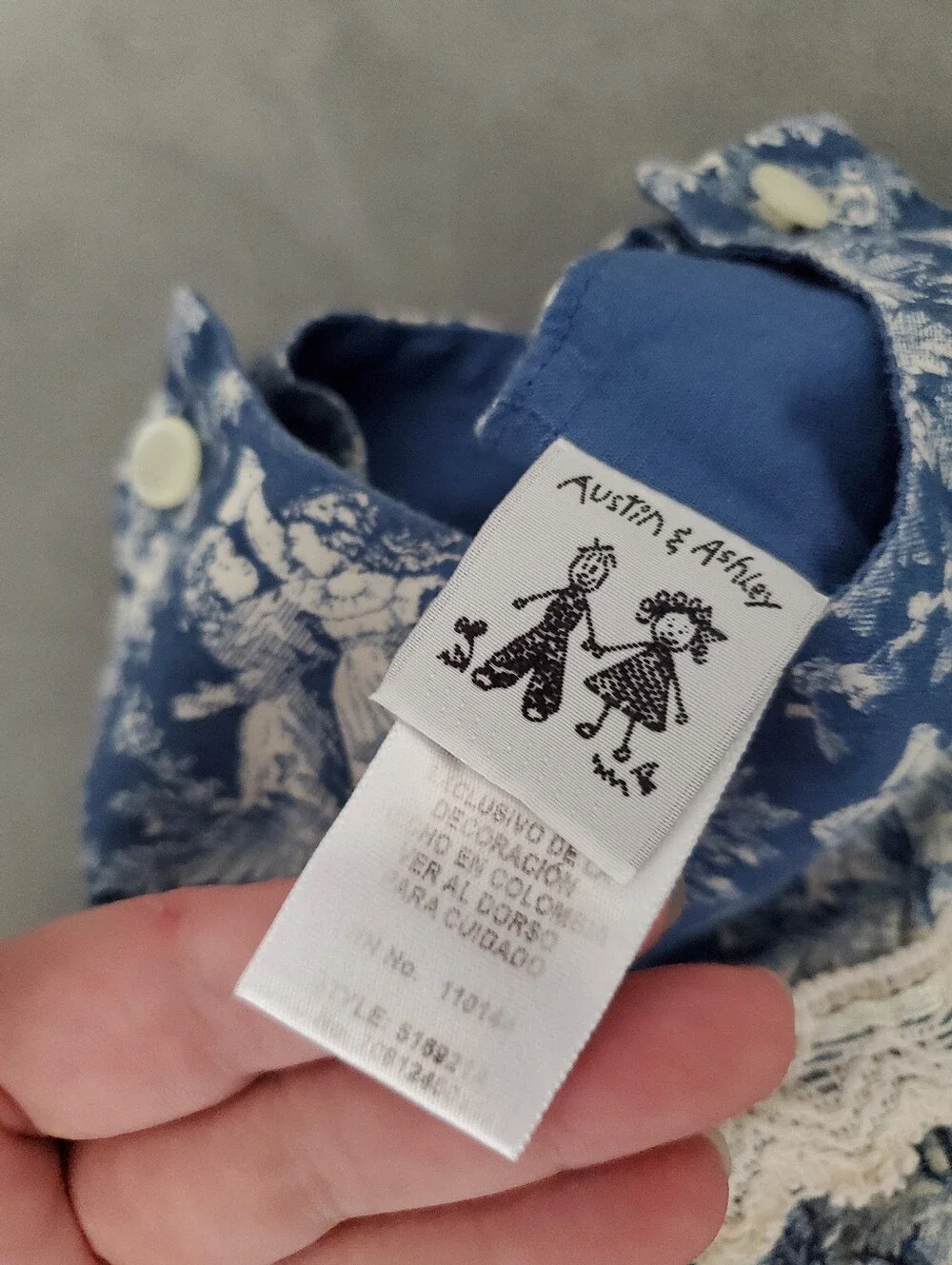 Austin & Ashley Boutique Toile Print Ruffle Top & Bloomer Shorts Set 24M